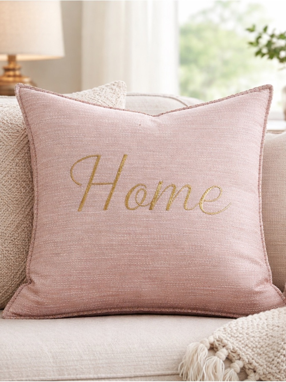 Home & Parke‎ Embroidered Home Pillow Cover 20x20 NWT
